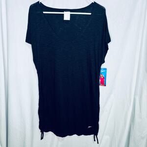 Speedo Black Short Sleeve Swim Coverup New S